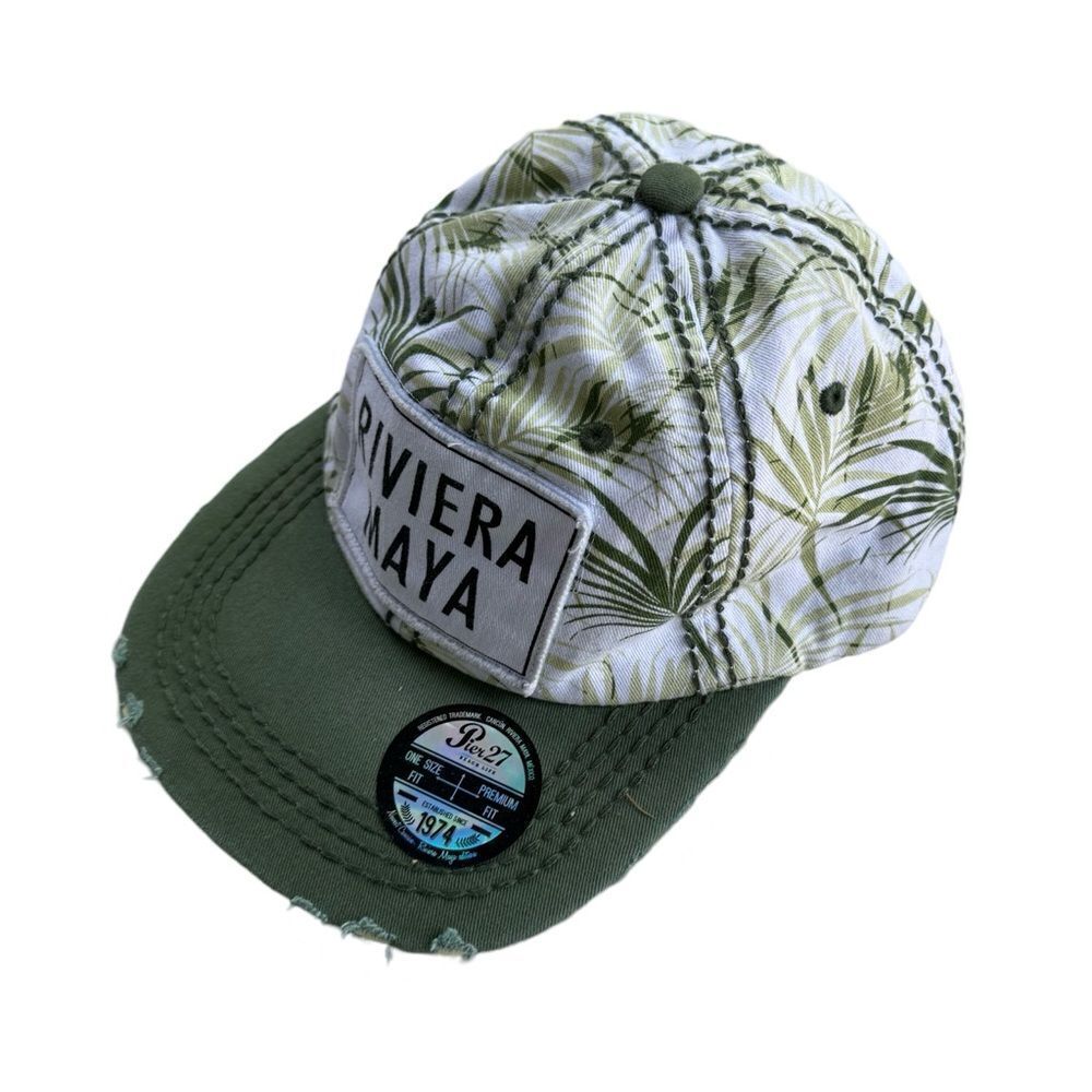 Y2K Pier 27 Riviera Maya Floral Hat Headwear NWT